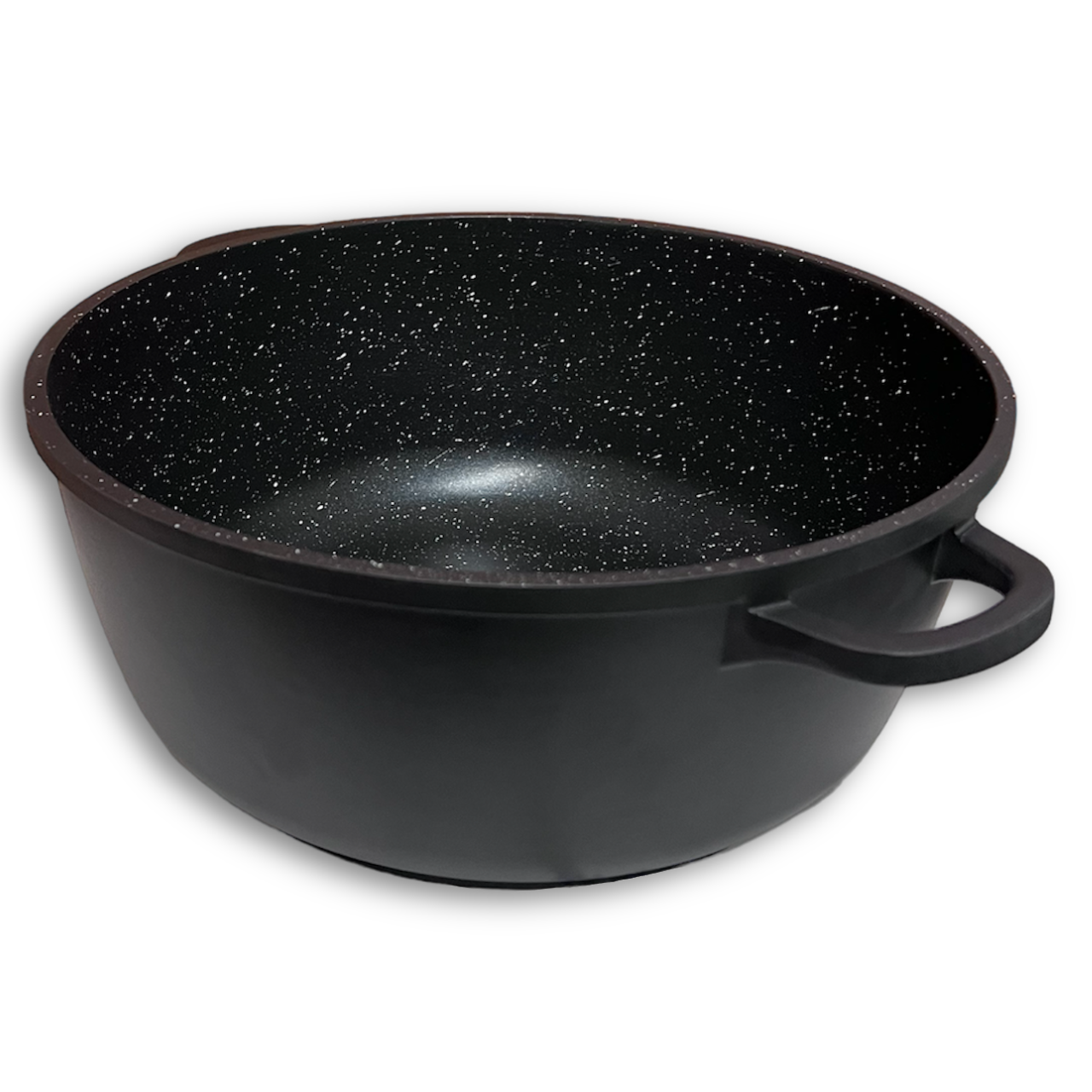 Cacerola De Cocina, De Aluminio Forjado, Unidad disponible en 24Ø, 28Ø y 32Ø cm, Apto Para Gas, Vitrocerámica E Inducción, Color Negro, Marca Elite.