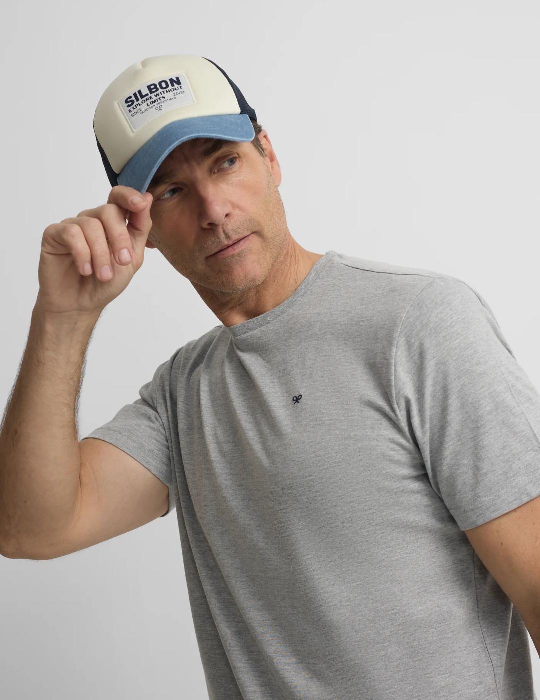 SILBON CAMISETA MINILOGO GRIS