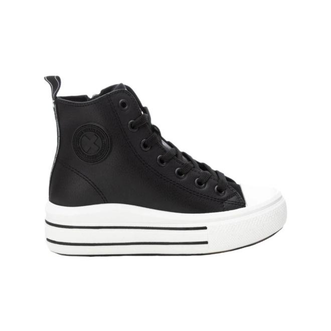 Zapatilla Botín Niña Xti Kids Negro: Plataforma 4cm, Cremallera Rápida y Antideslizante, Vegana