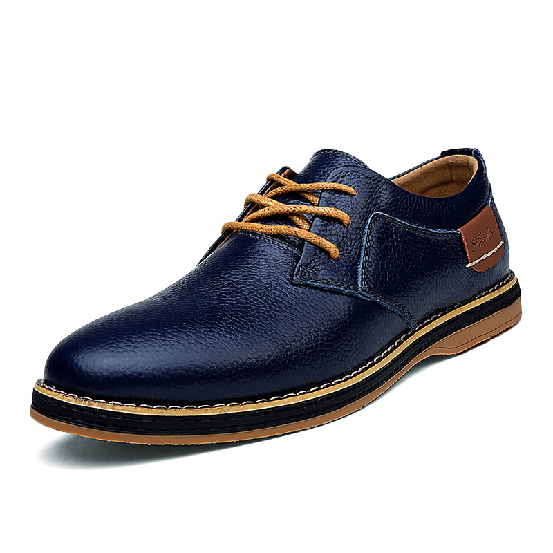 TK Zapatos De Cuero Para Hombre Moda Primavera/Otoño Casual Ligeros Con Cordones Formales Negocios Boda Vestido Zapatos Talla Grande 38-48