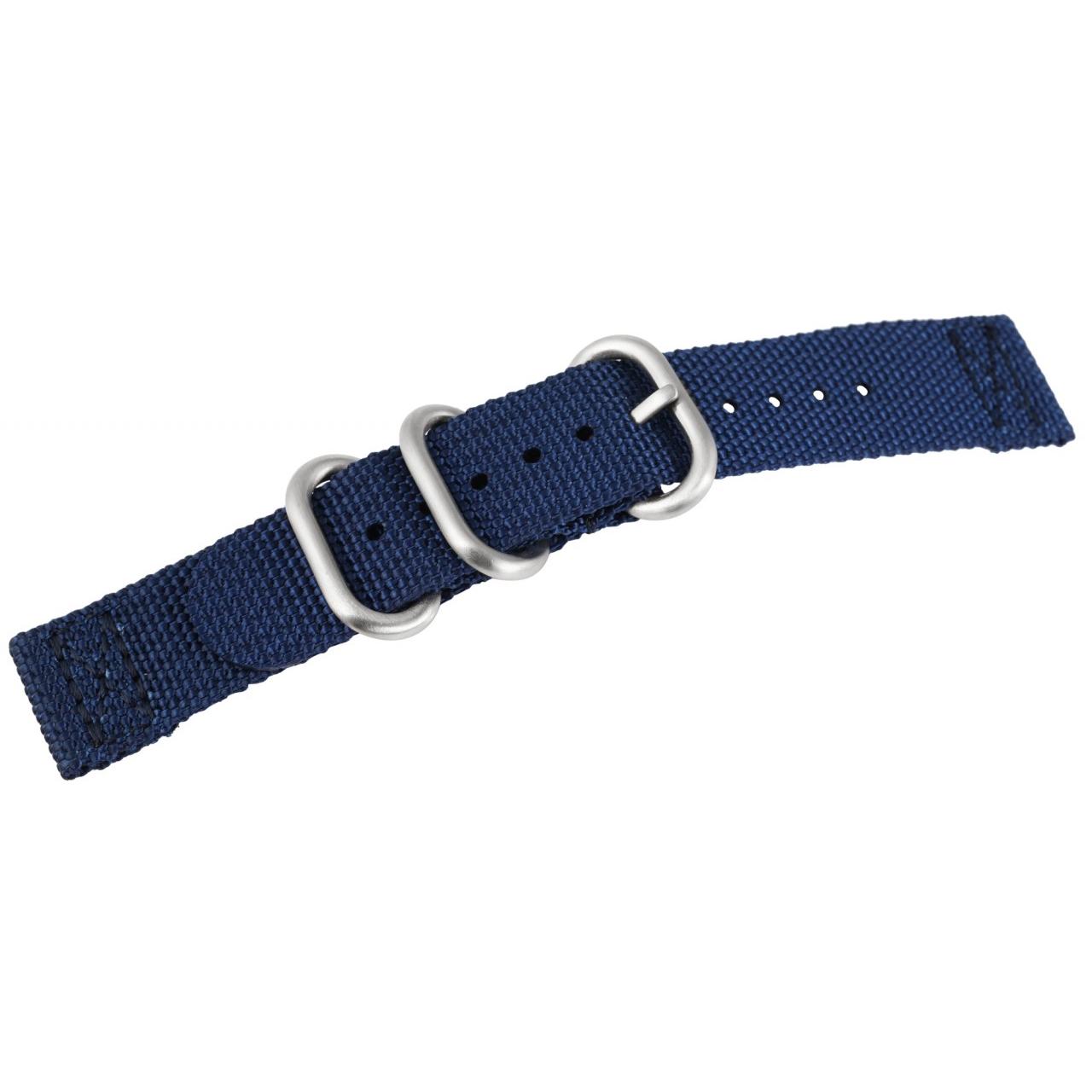 Mestre Artesão® Bracelete de Reloj em Couro Genuíno Azul - 20mm