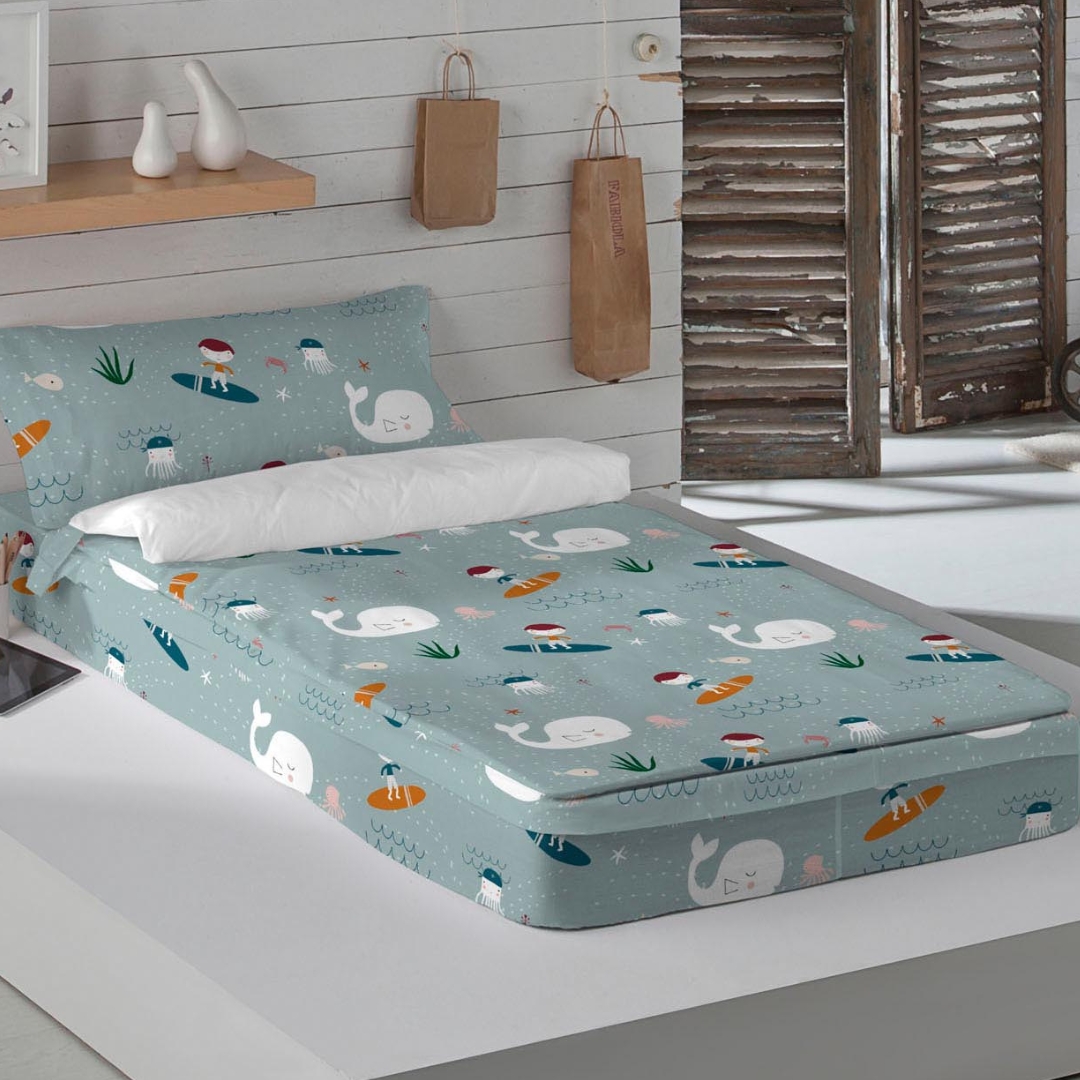 HACIENDO EL INDIO - Saco Nórdico Infantil Estampado 100% Algodón - Con o Sin Relleno - Cierre con Cremallera y Fuelle para Camas Nido y Literas - 17 Modelos Disponibles - Cama 90 - Fabricado en España