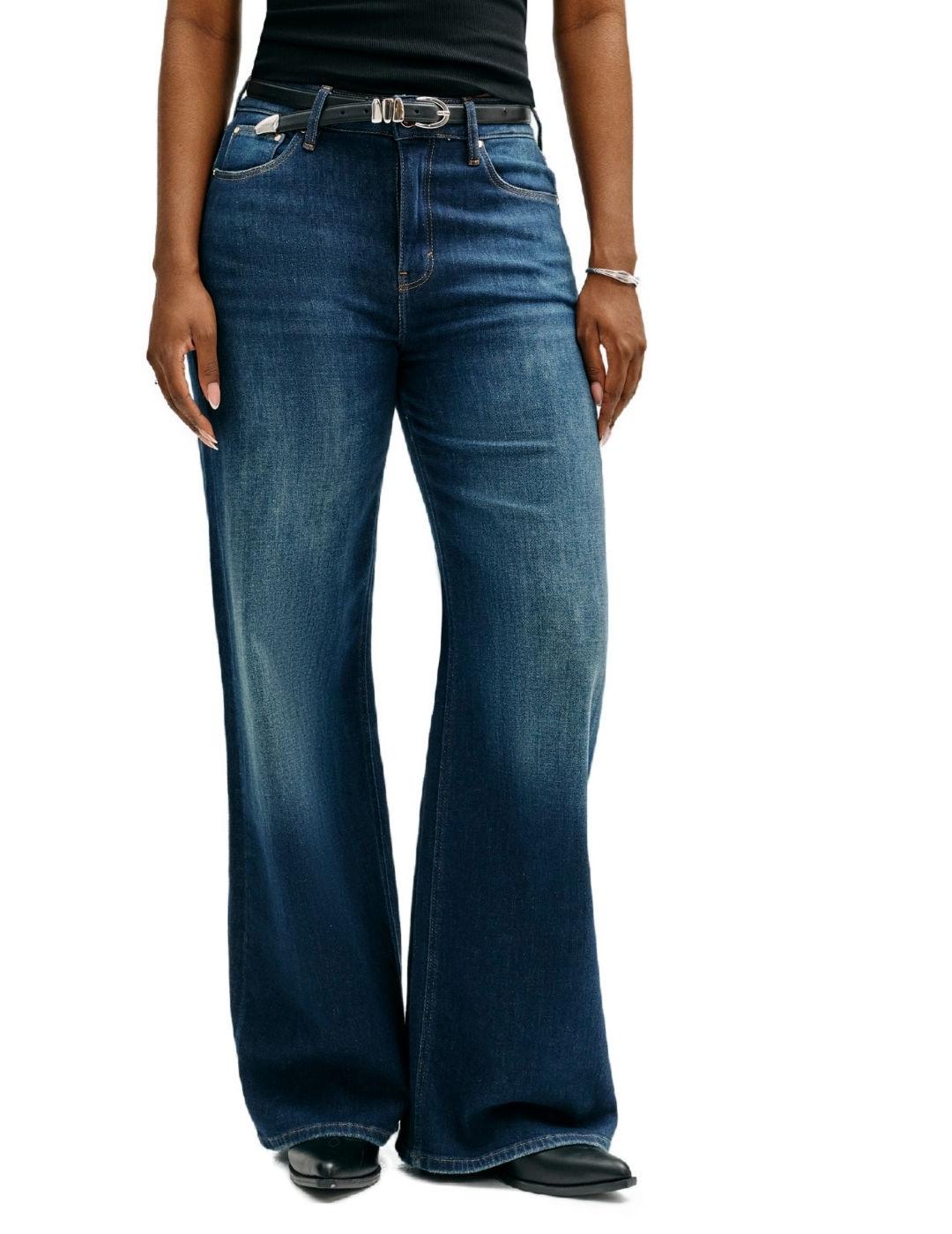 Pantalón vaquero Guess Bellflower azul marino para mujer
