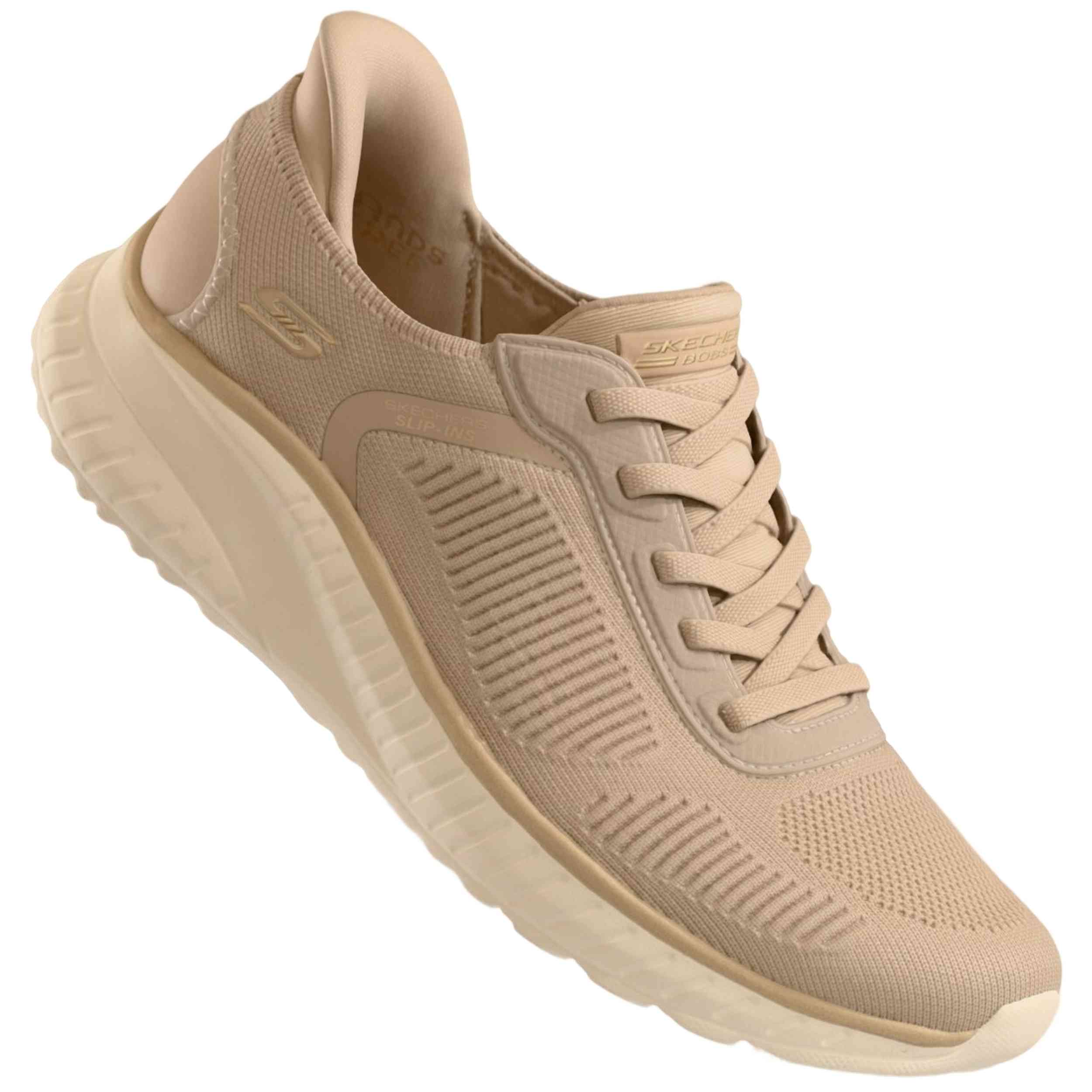 Nan Skechers modelo 117497/Ntgd Bobs Squad Chaos Current Muse en color Beige
