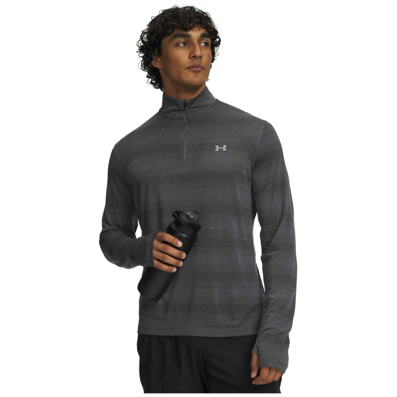 UA VELOCITI  POLO 1/4 CREMLL GRIS SR UA´26 Under Armour