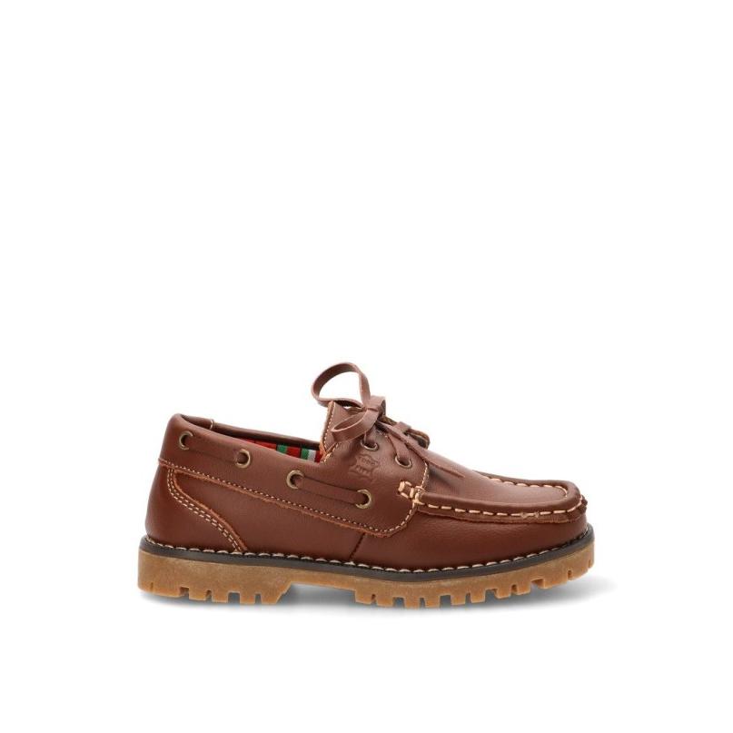 Nautico Kiova Mocasin Bubble Bobble - Niño - Suela Plana - Modelo A767 - Color Marron