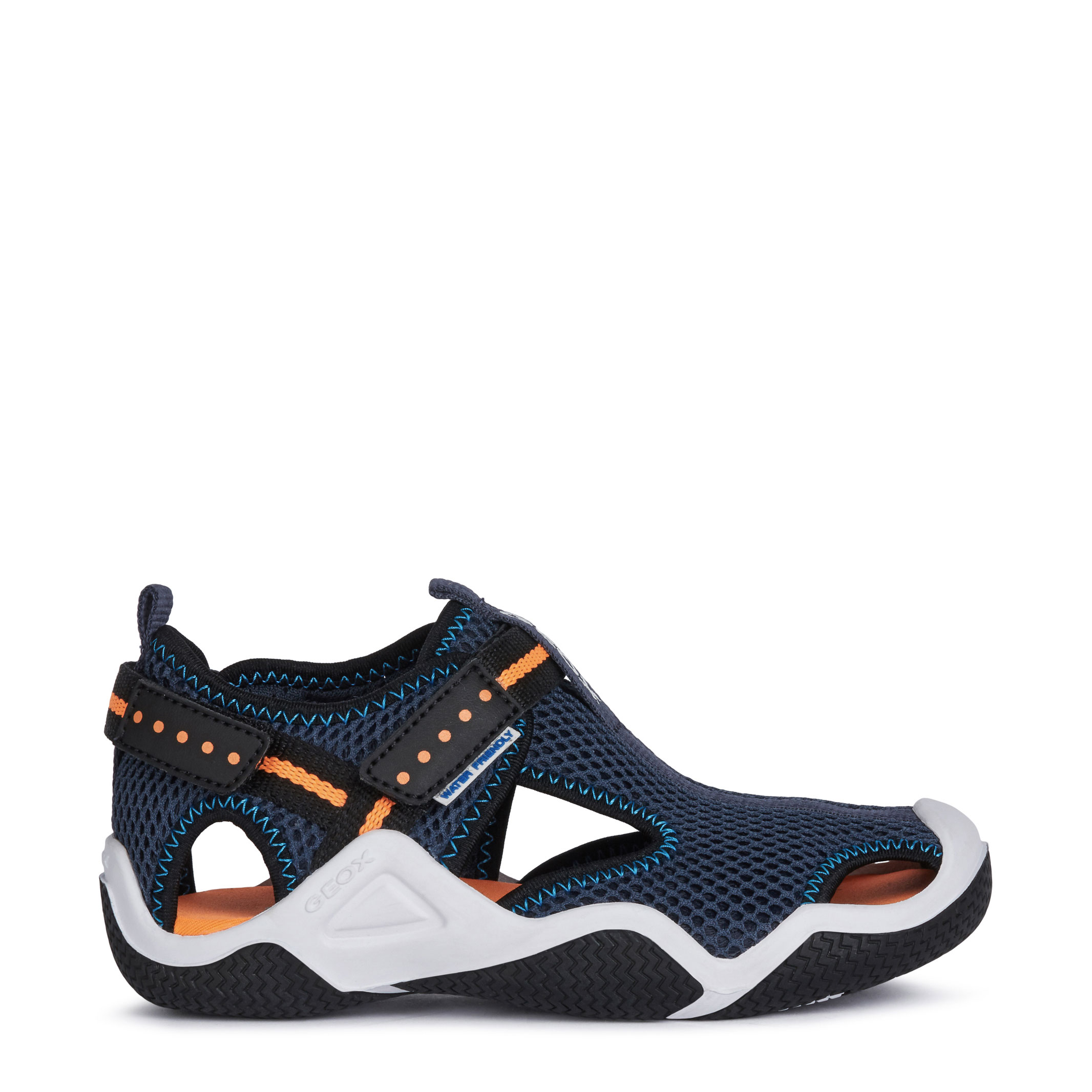 Geox  Navy-Orangefluo shoes J1530A 00014-C4074  , para Niños
