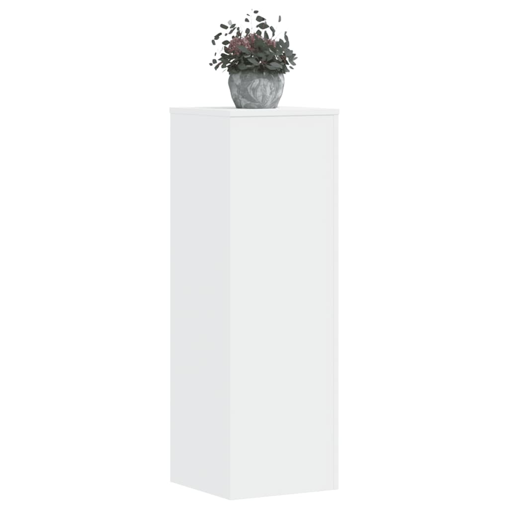 vidaXL Soportes de plantas 2 uds madera ingeniería 33x33x100 cm Color Roble ahumado,  Roble Sonoma,  Blanco y mas