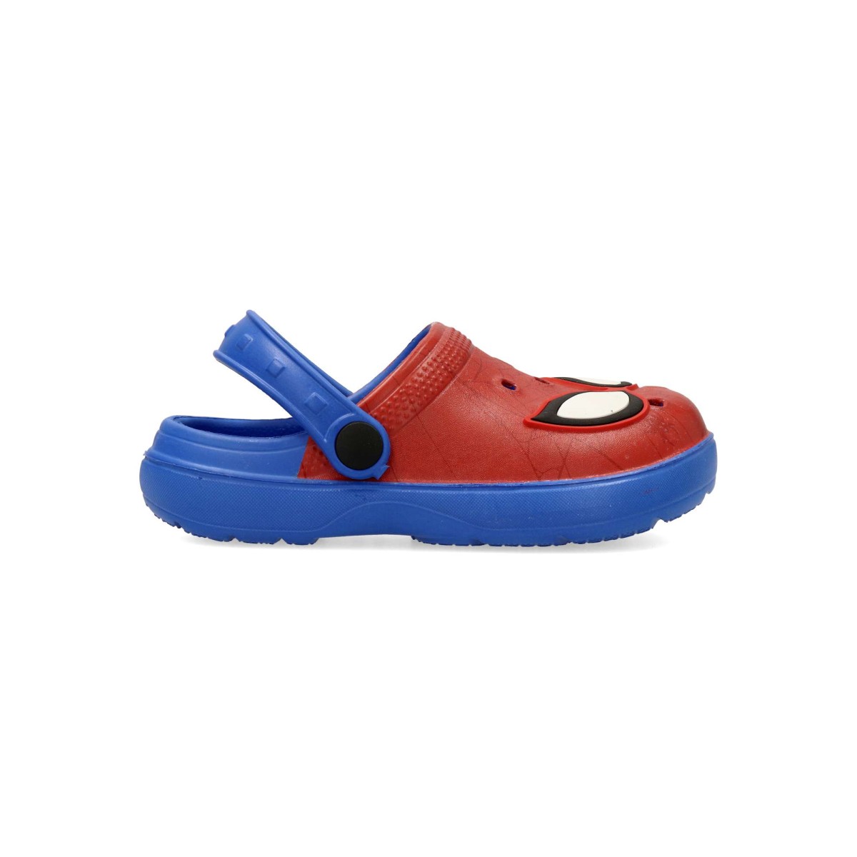 Chancla zueco de playa para niño Spiderman en goma EVA, con tira trasera para mejor sujeción, cómoda y transpirable - rojo y azul