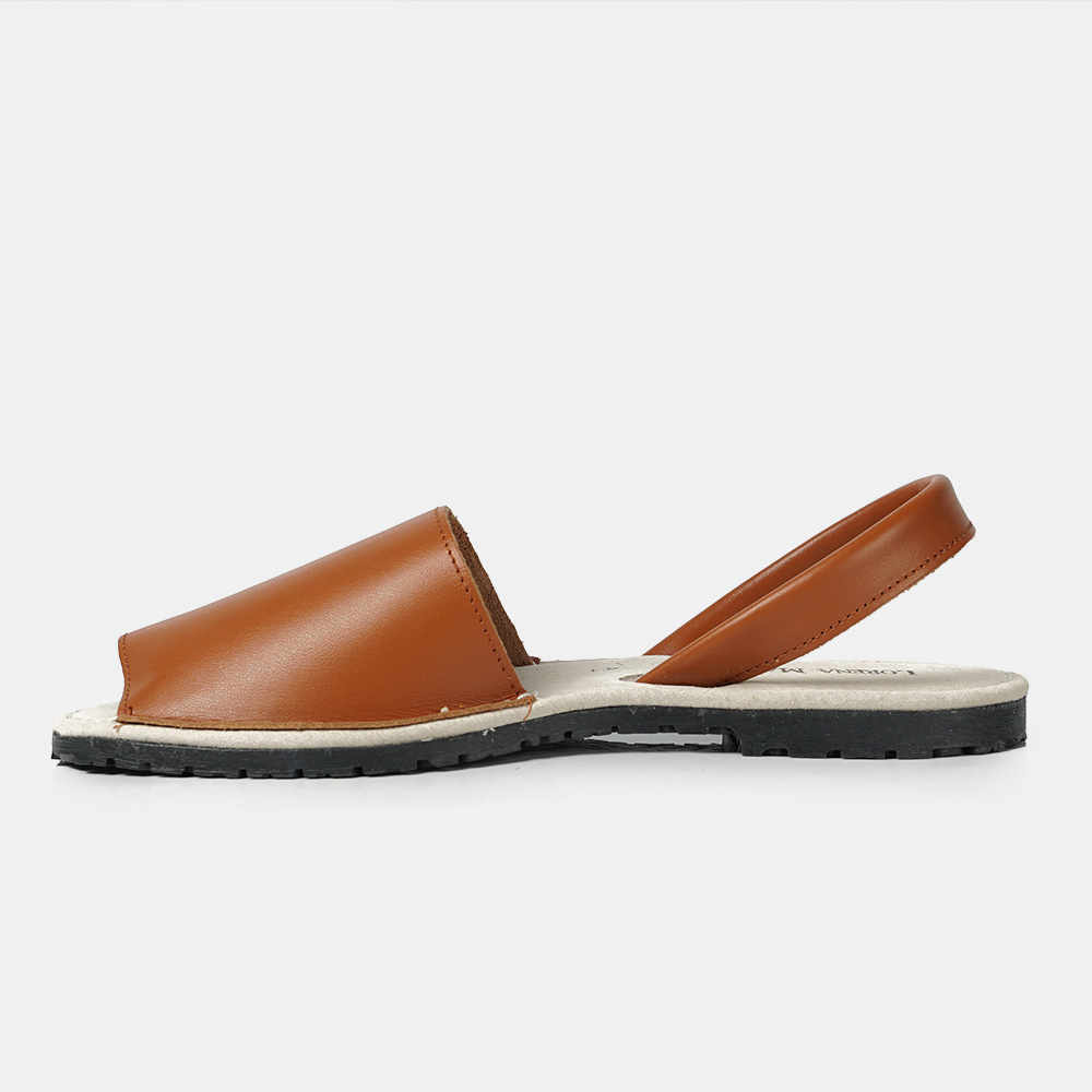 1990s Sandalias de Piel para Mujer, Cómodo Tacón Bajo, Hecho en España
