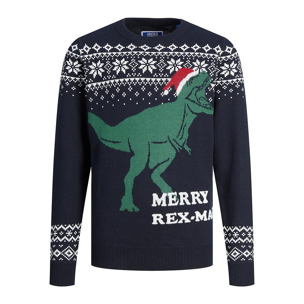Jersey JACK & JONES JORREXMAS 12221308 T-REX Marino