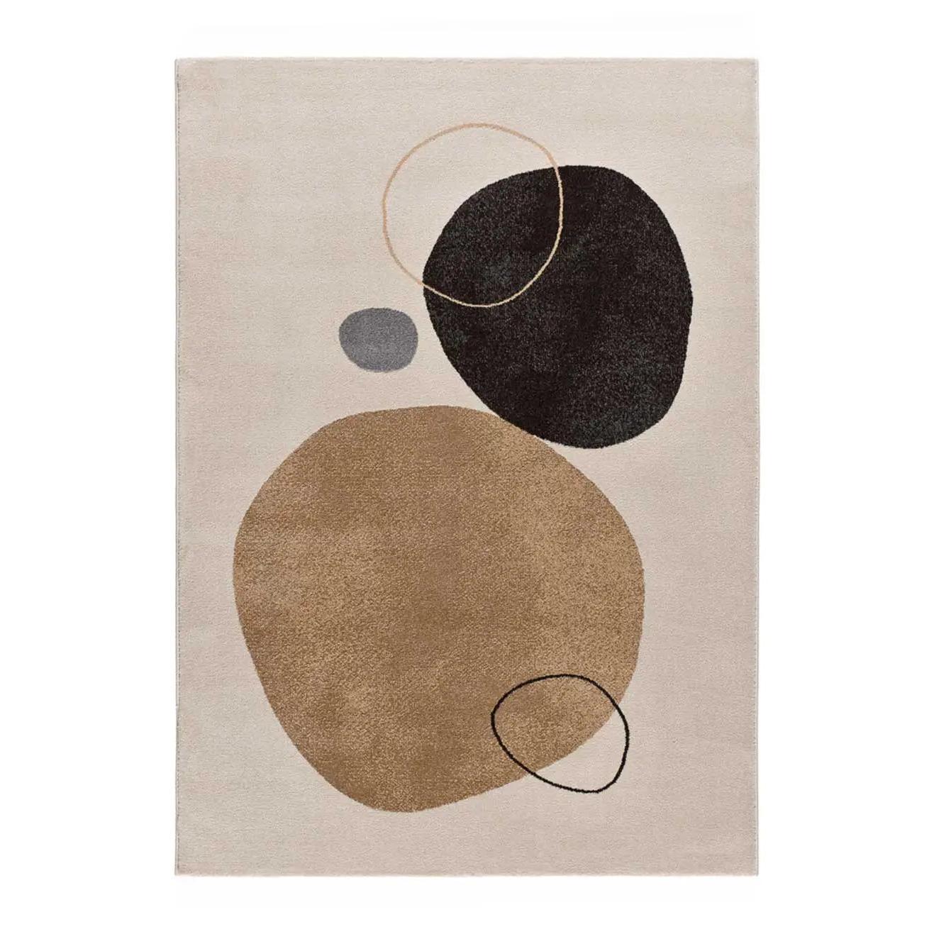 ATTICGO Alfombra interior de estilo moderno en beige - LESSIA PEBLINNE | 80x150, 120x180, 140x200, 160x230 cm