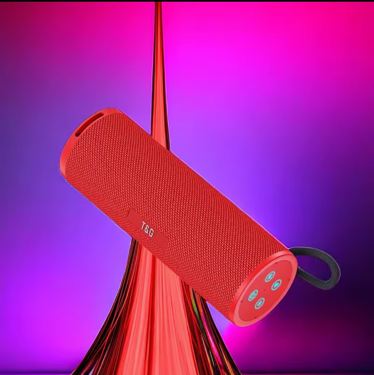 T&G Altavoz Bluetooth Inalámbrico T&G TG421 Portátil Potente con Luces RGB Resistente al Agua