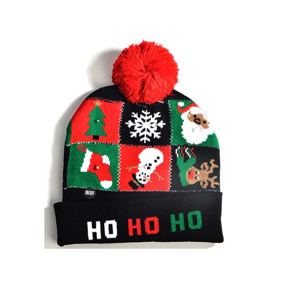 Pack de 2 pares Gorro de Navidad con LED Festival de Flash 6 Luces y 3 Posiciones Coloridas Gorro de Navidad para Suministros para Fiestas Navideñas de Nieve en Invierno,Gorro Hombre Mujer Invierno