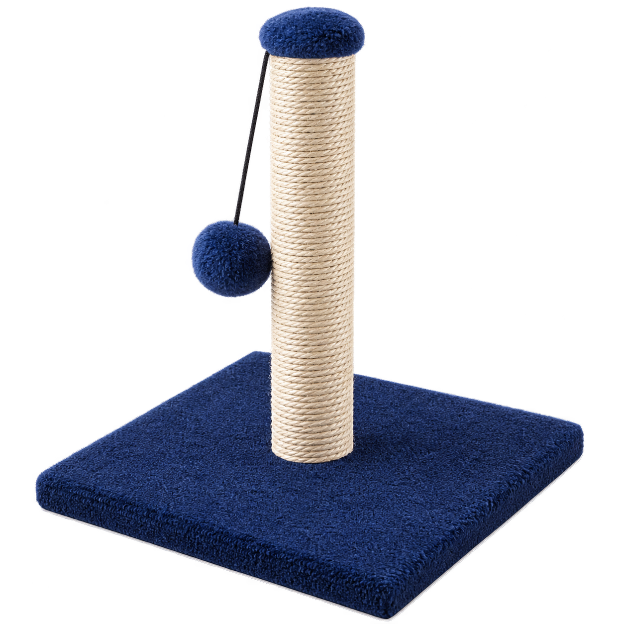 Rascador para Gatos con Poste de Sisal y Pelota, 27x27x32 cm
