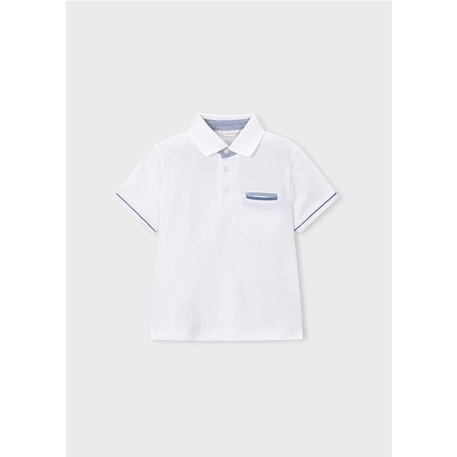 Mayoral - Camisa polo M/C Suiting para niño, diseño clásico y versátil, color beige, ideal para uso diario y ocasiones formales