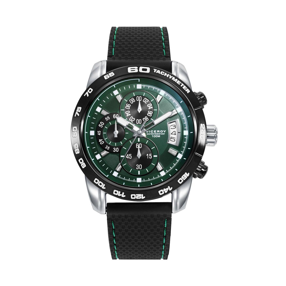 Viceroy 40421-67 Reloj Hombre Crono Acero Caucho 44 mm