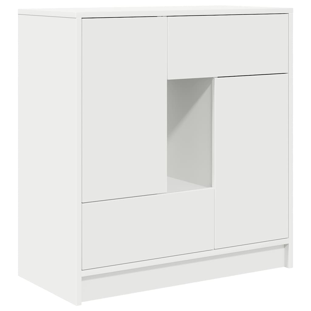 vidaXL Aparador con cajones y puertas blanco 70,5x34x74,5 cm