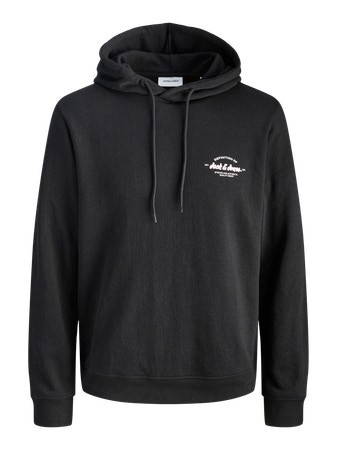 Jack & Jones - Sudadera con capucha Brandon para hombre, corte relajado y tejido polar ligero, ideal para look casual diario