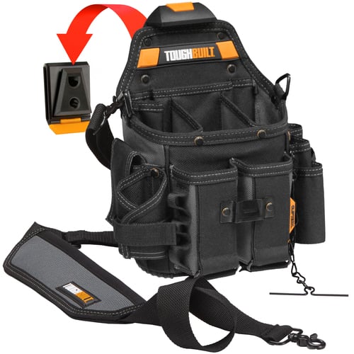 Bolso Portaherramientas ToughBuilt TB-CT-114 con Correa al Hombro y ClipTech Hub ideal para Electricista