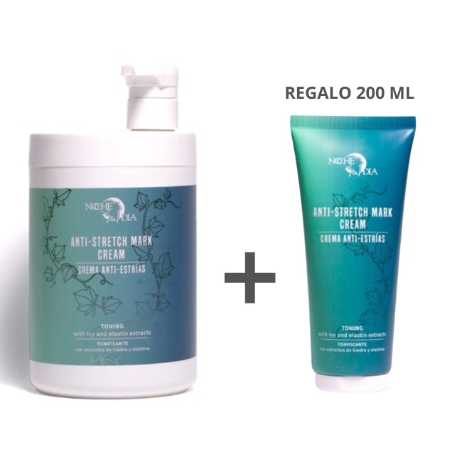 Pack Noche y Dia Noche y Día Crema Antiestrías Tonificante 1000 ml + 200 ml GRATIS