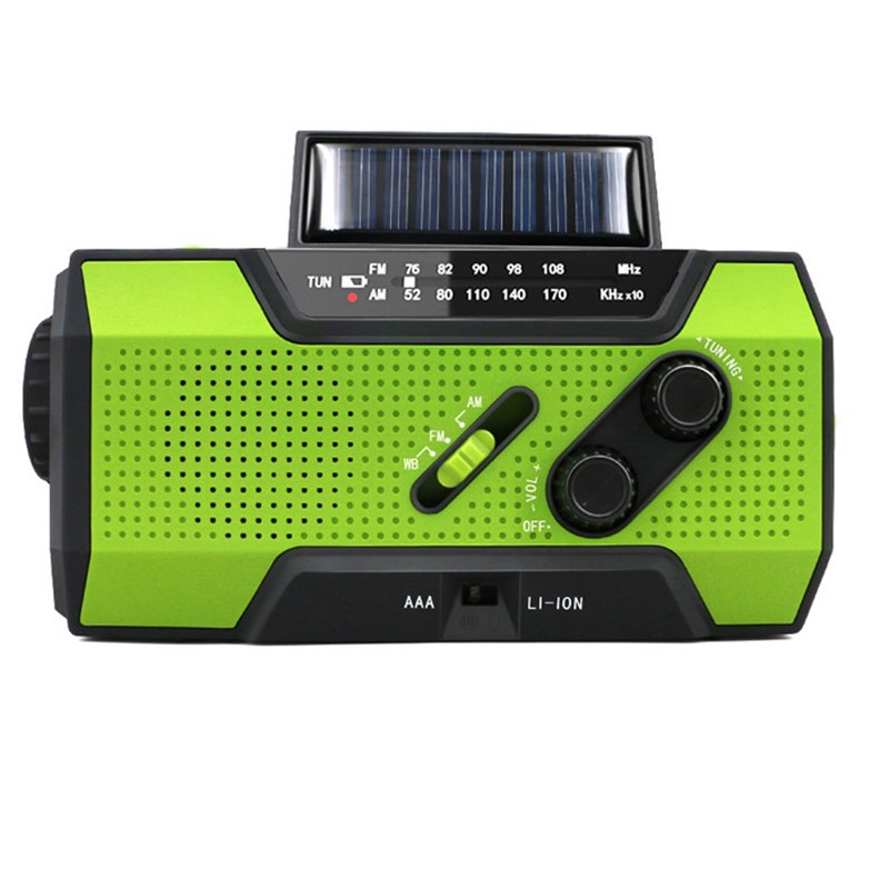 TK Radio Meteorológica de Emergencia Portátil con NOAA/AM/FM USB/Solar/Recargable Manivela SOS Sirena y LinternaRadio Meteorológica de Emergencia