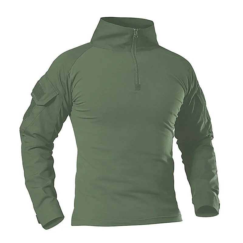 TK Camiseta De Manga Larga Para Hombre Estilo Combatiente De Streetwear Algodón Transpirable Y Ligero Para Caza Y Escalada