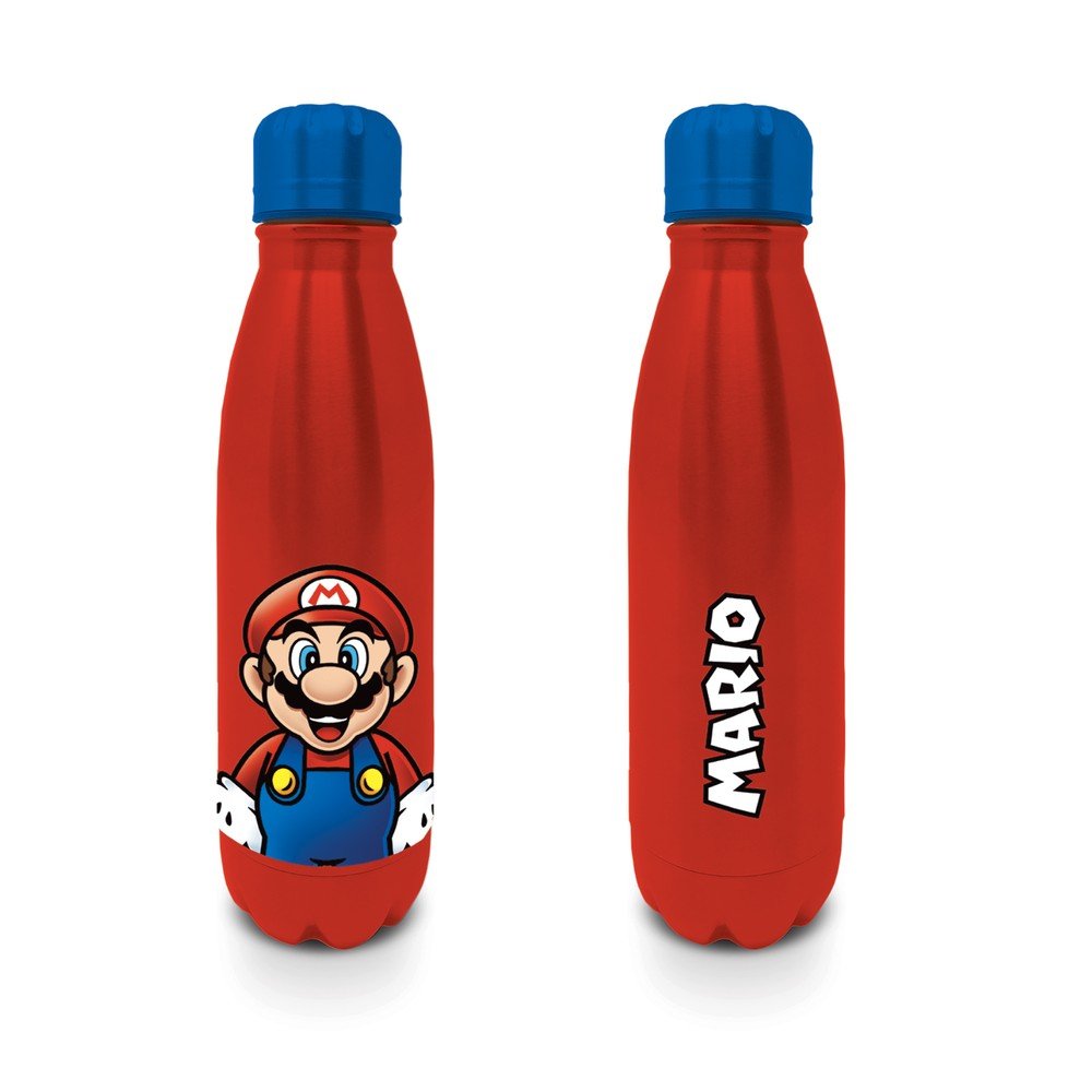 PYRAMID BOTELLA METALICO SUPER MARIO MARIO SUPER MARIO 7x7x22 Cms.