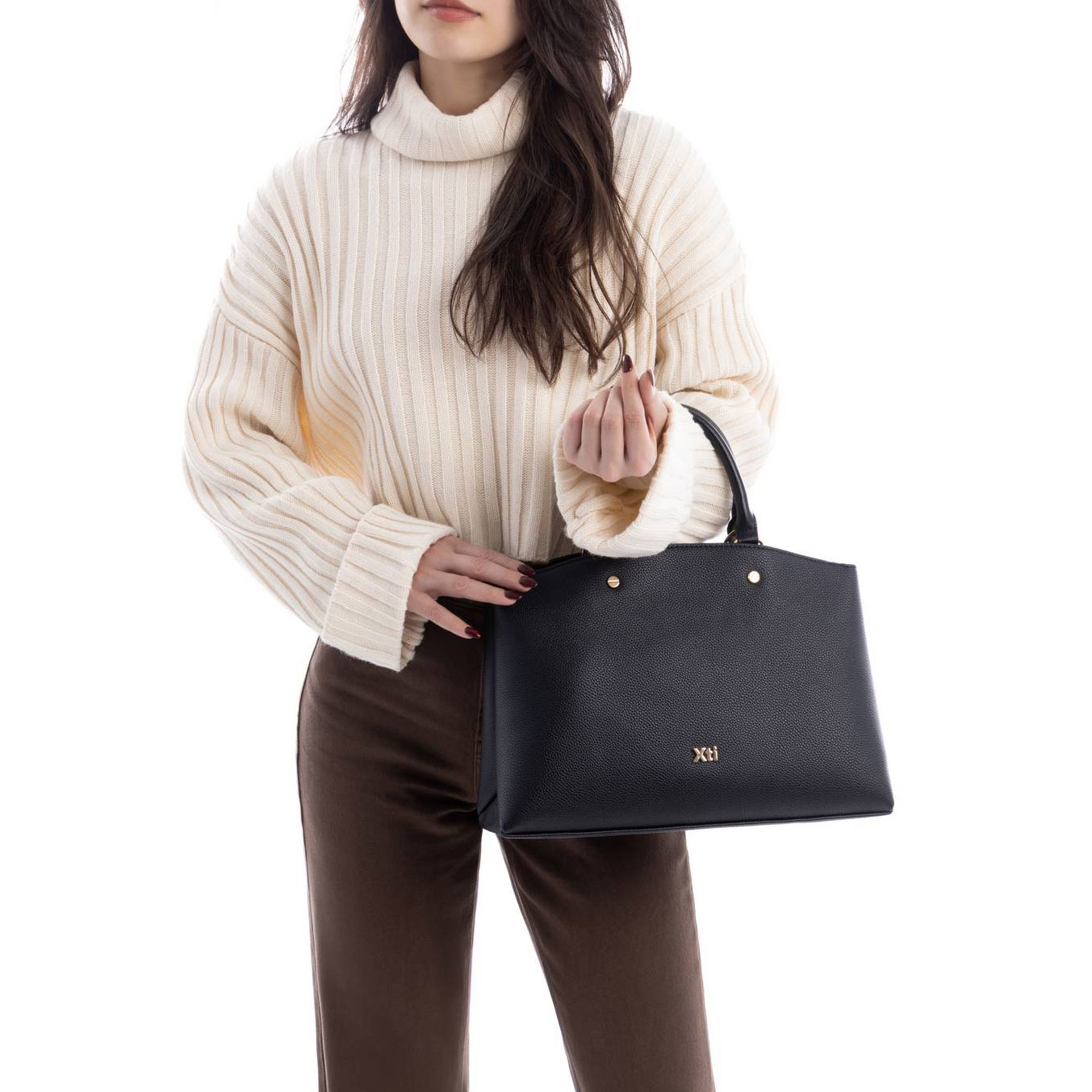 Xti Bolso Negro 184507-1 , para Mujer
