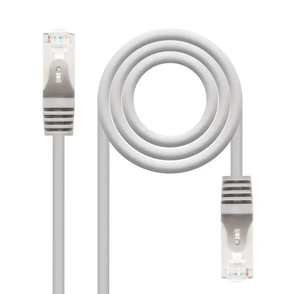 Nanocable - Cable de red latiguillo RJ45 Cat.6 FTP AWG24 3.0m Gris con conductor OFC 99,9% y blindaje F/UTP, certificado ANSI/TIA/EIA 568-B-1 e ISO/IEC 11801 Clase E, ideal para redes domésticas y oficinas