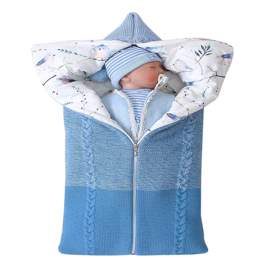 Manta para cochecito, manta para envolver a recién nacidos, saco de dormir de invierno cálido para niños o niñas de 0 a 12 meses