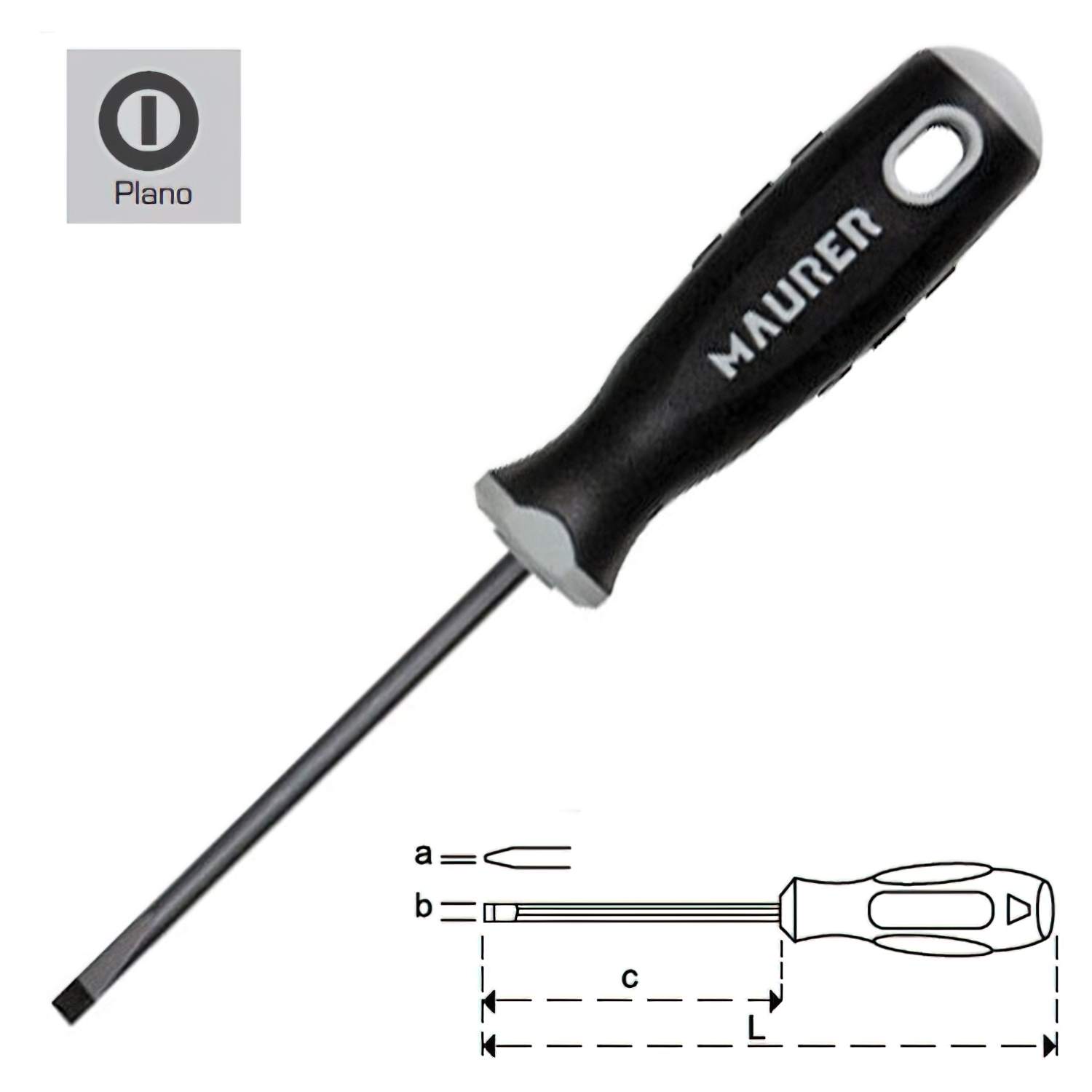 SANCO STORE - SANCO STORE - MAURER Destornillador Maurer Vaciada 0,8x4,0x125 mm.