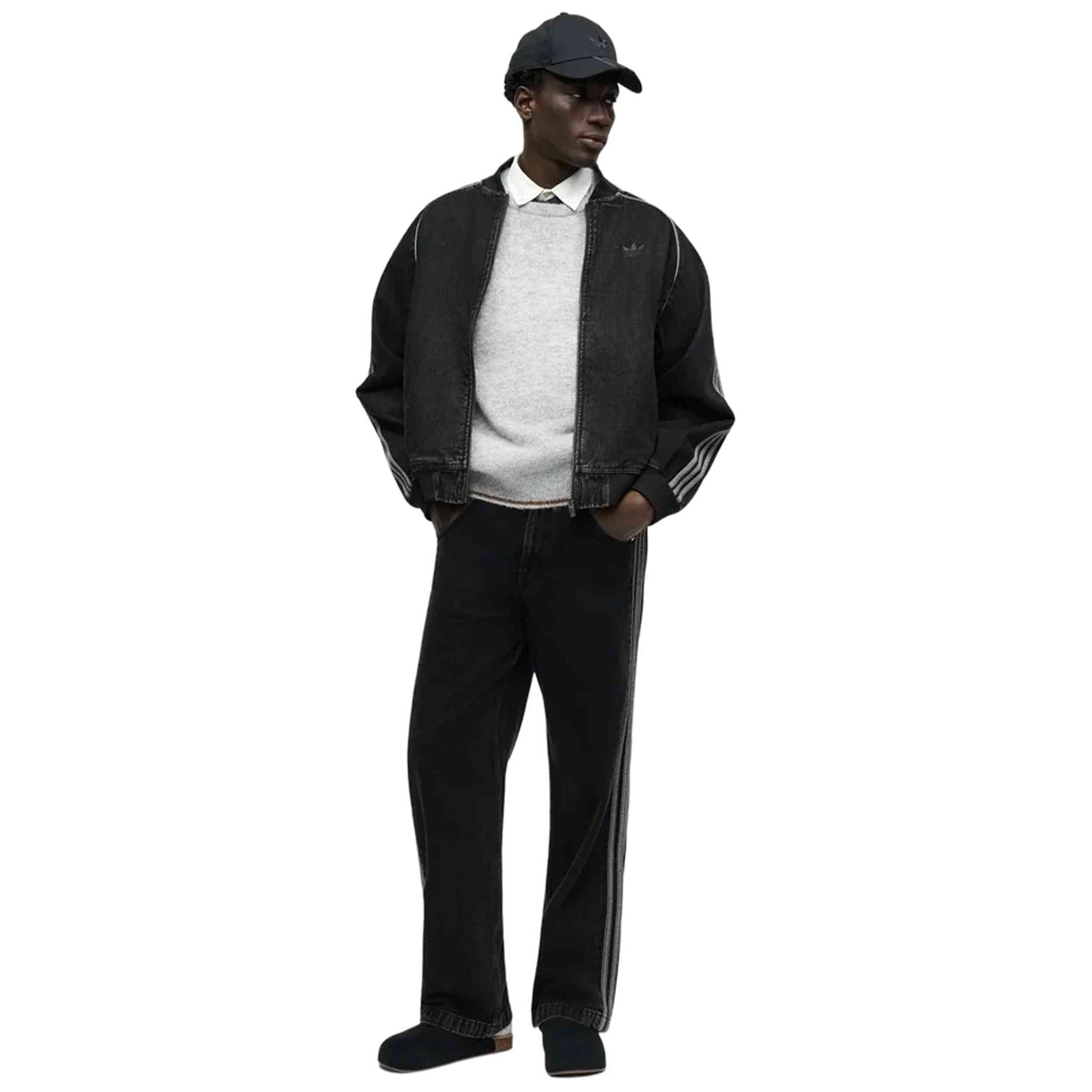 Chaqueta Adidas modelo Sst Adicolor Denim Tracktop "True Black Denim" para hombre y mujer en color Negro