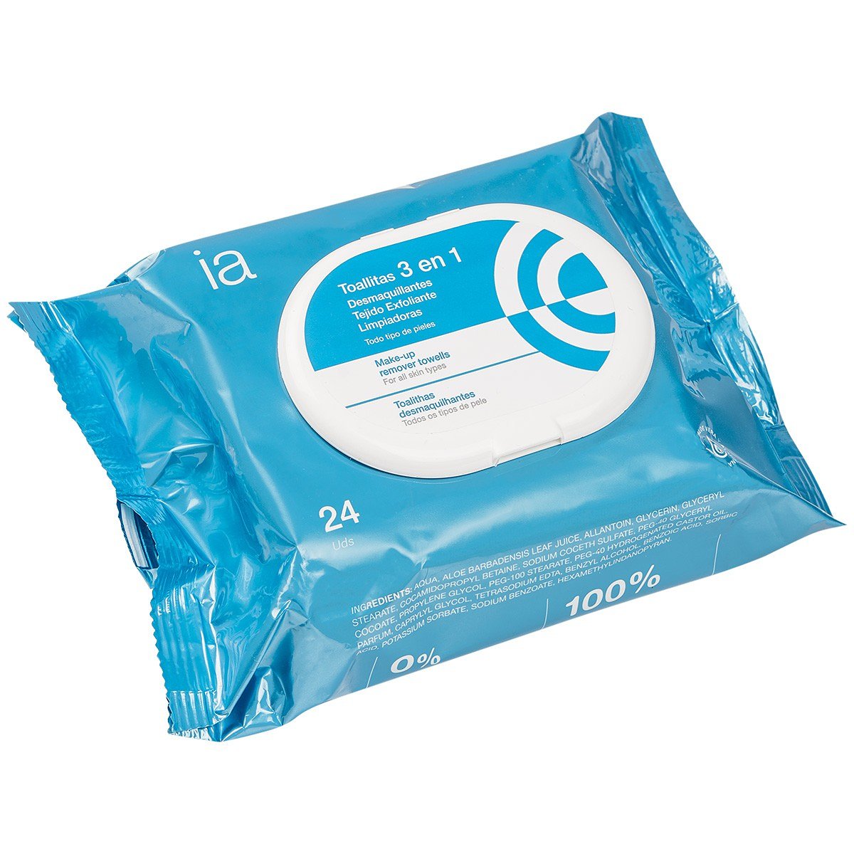 Interapothek Toallitas Desmaquillantes 3 en 1 - 24 Unidades