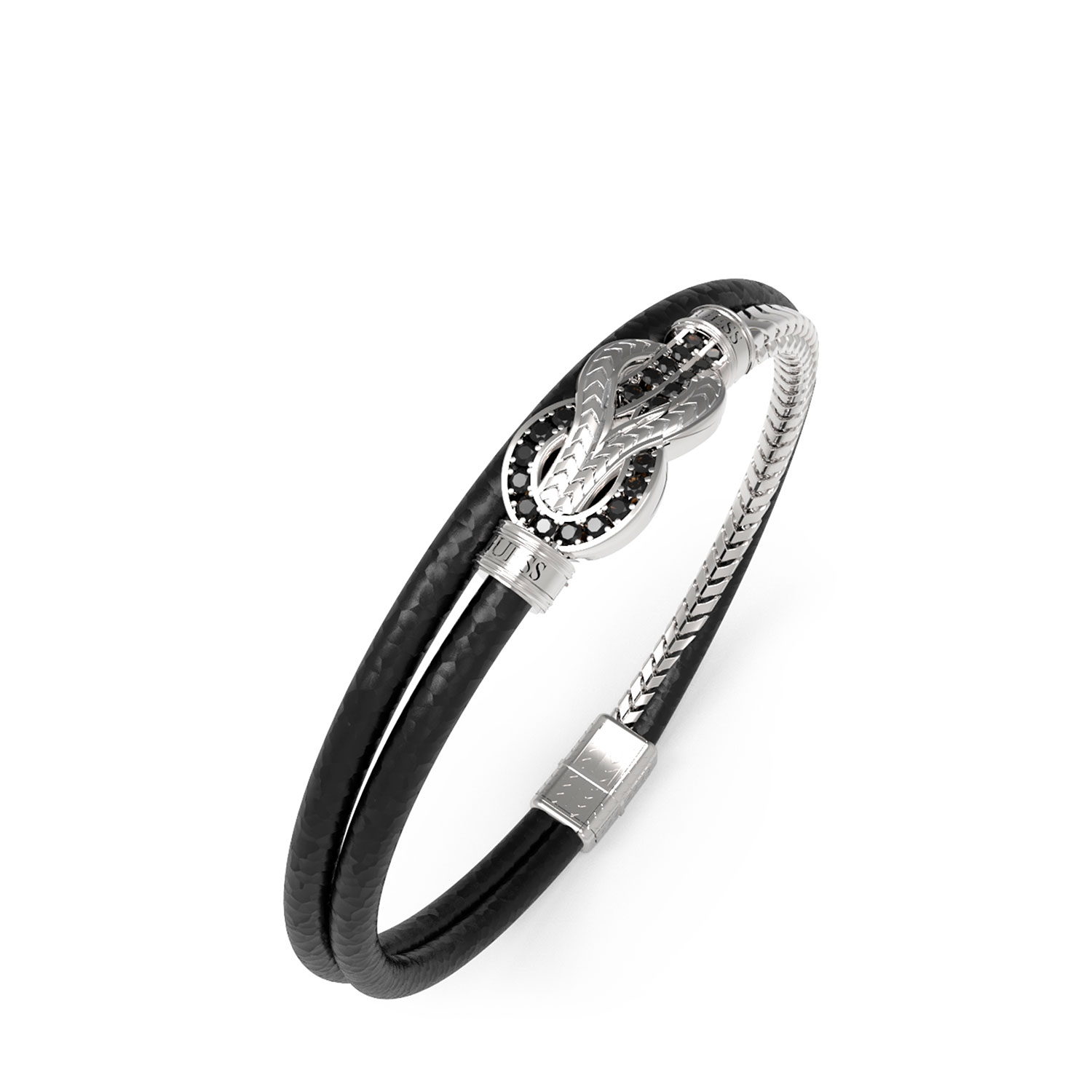 Guess Brazalete Negro JUMB05029JWSTBKS , para Hombre