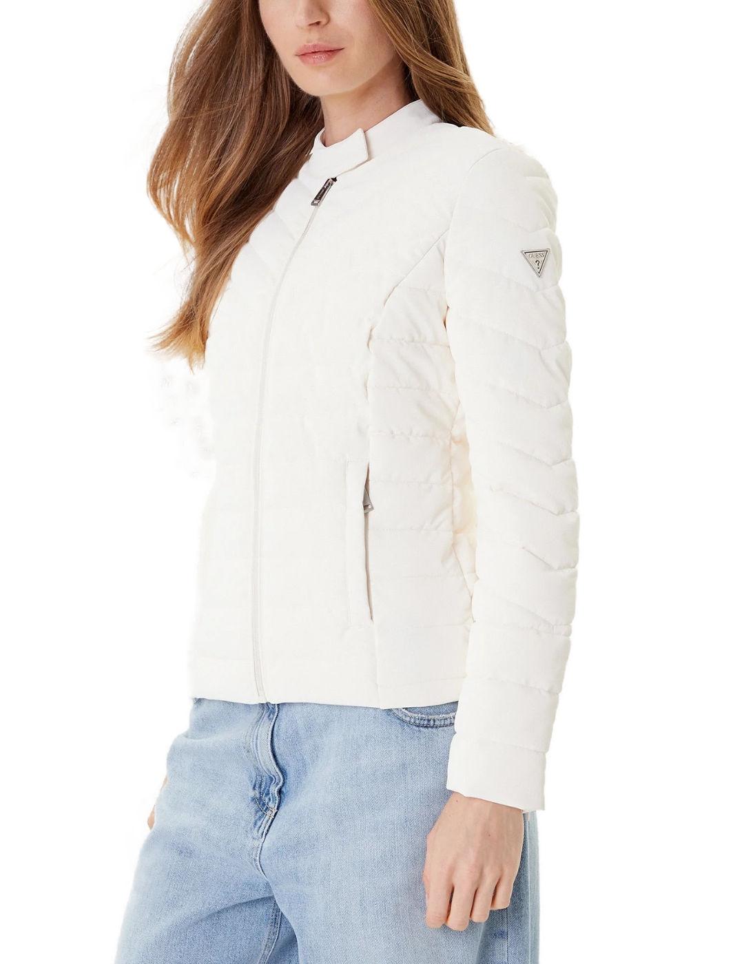 Chaqueta Guess New Vona blanca acolchada para mujer