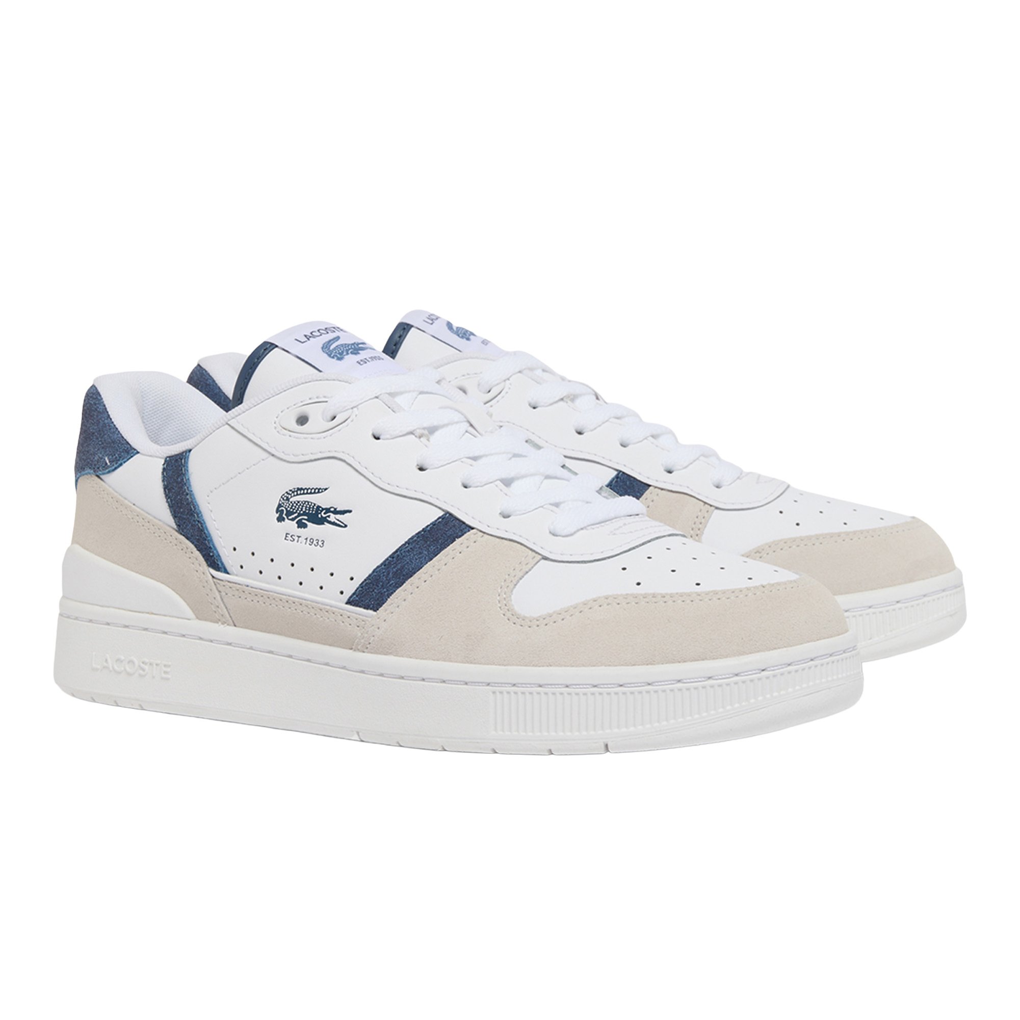 LACOSTE zapatillas hombre - T-Clip Set Indigo Pack, Court, zapatillas deportivas, cuero auténtico T-CLIP SET 126 5 SMA