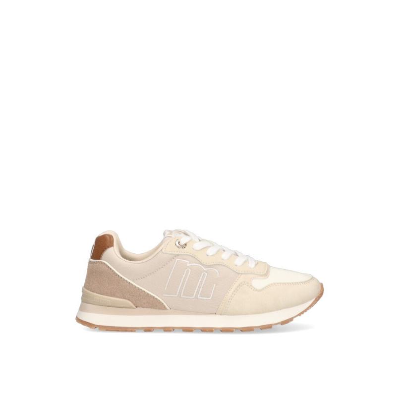 Zapatillas Casual Mustang - Mujer - Suela Plana - Modelo 60441 - Color Beige
