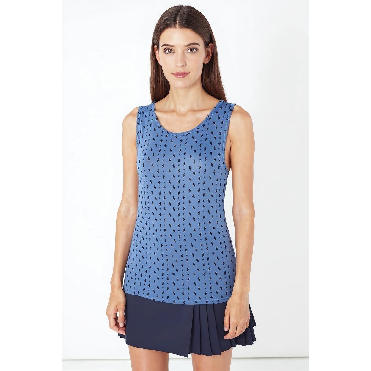 Blusa sin mangas estampada ligera para mujer