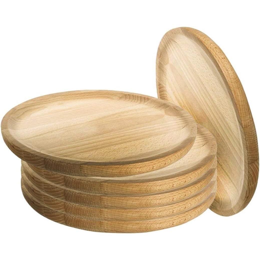 C.A | Platos de Madera para Marisco | Para Pulpo, Pescado y Entrantes | Uso en Cocina y Restaurante