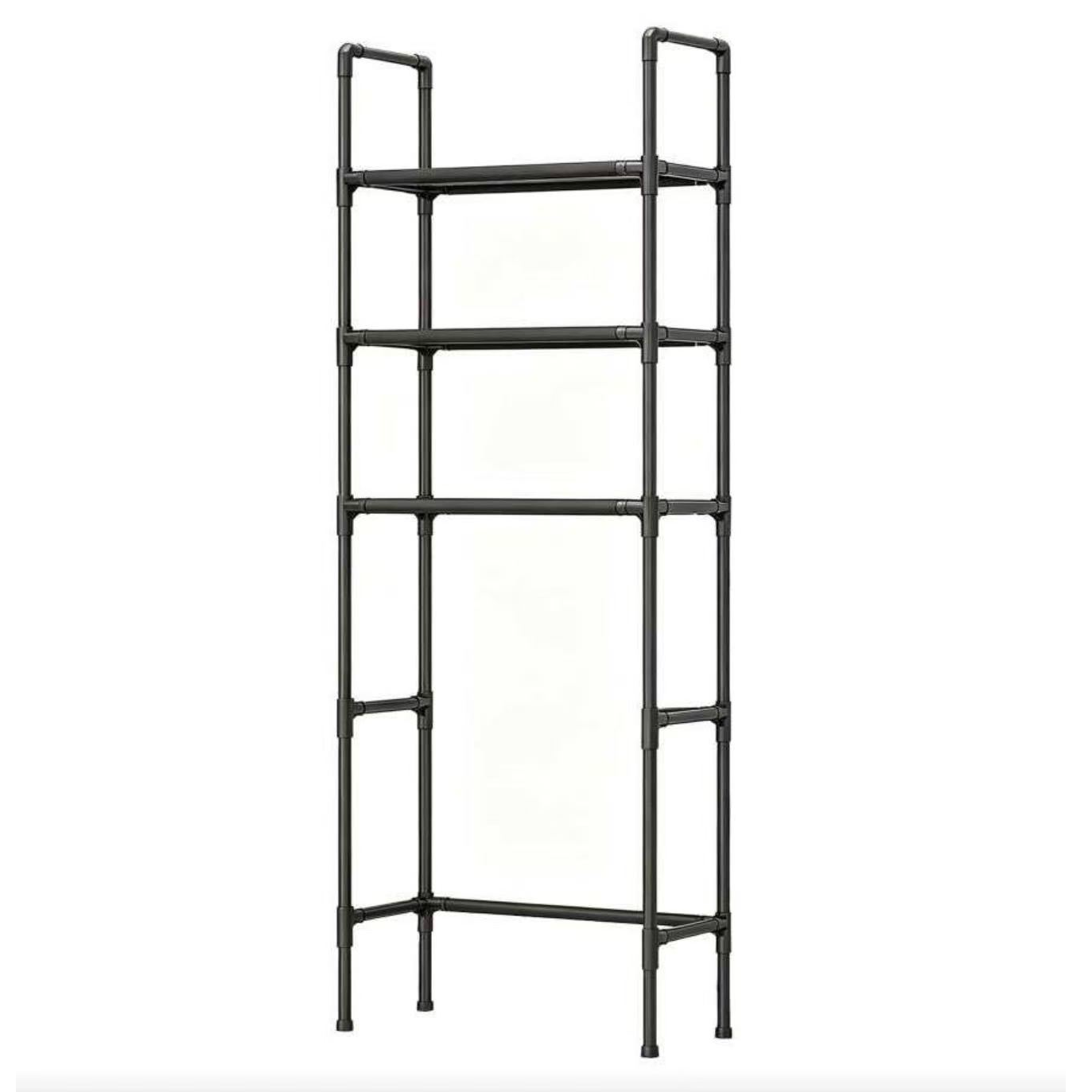 Estantería Baño 5 Niveles sobre Inodoro 155x39x25 cm – Organizador de Almacenamiento Vertical de Acero Blanco o Negro