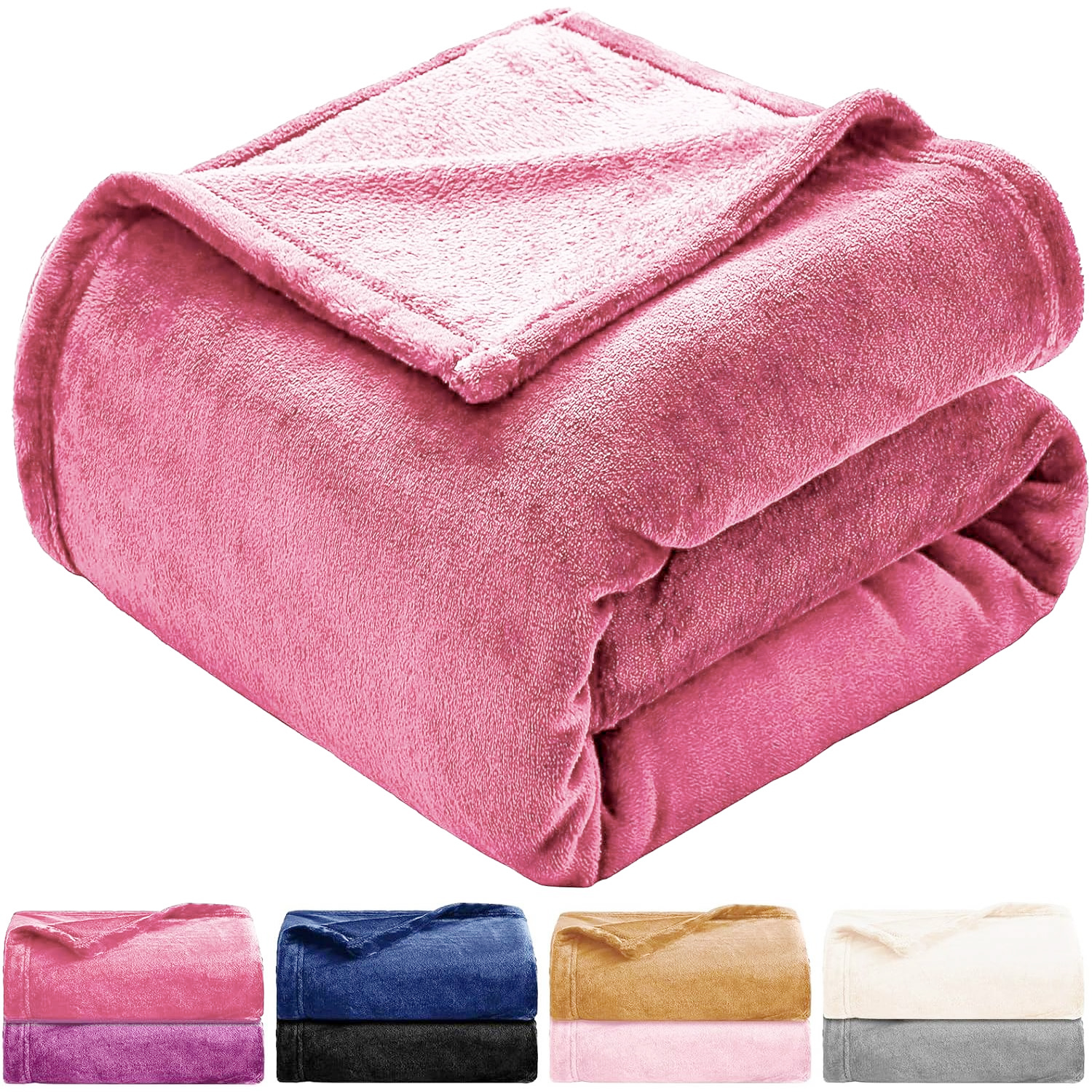 Manta Microfibra para Sofá y Cama, Manta Polar Lisa de Tacto Suave Super Caliente para Adulto y Niño de Tacto Suave Franela, Sin Arrugas varios tamaños