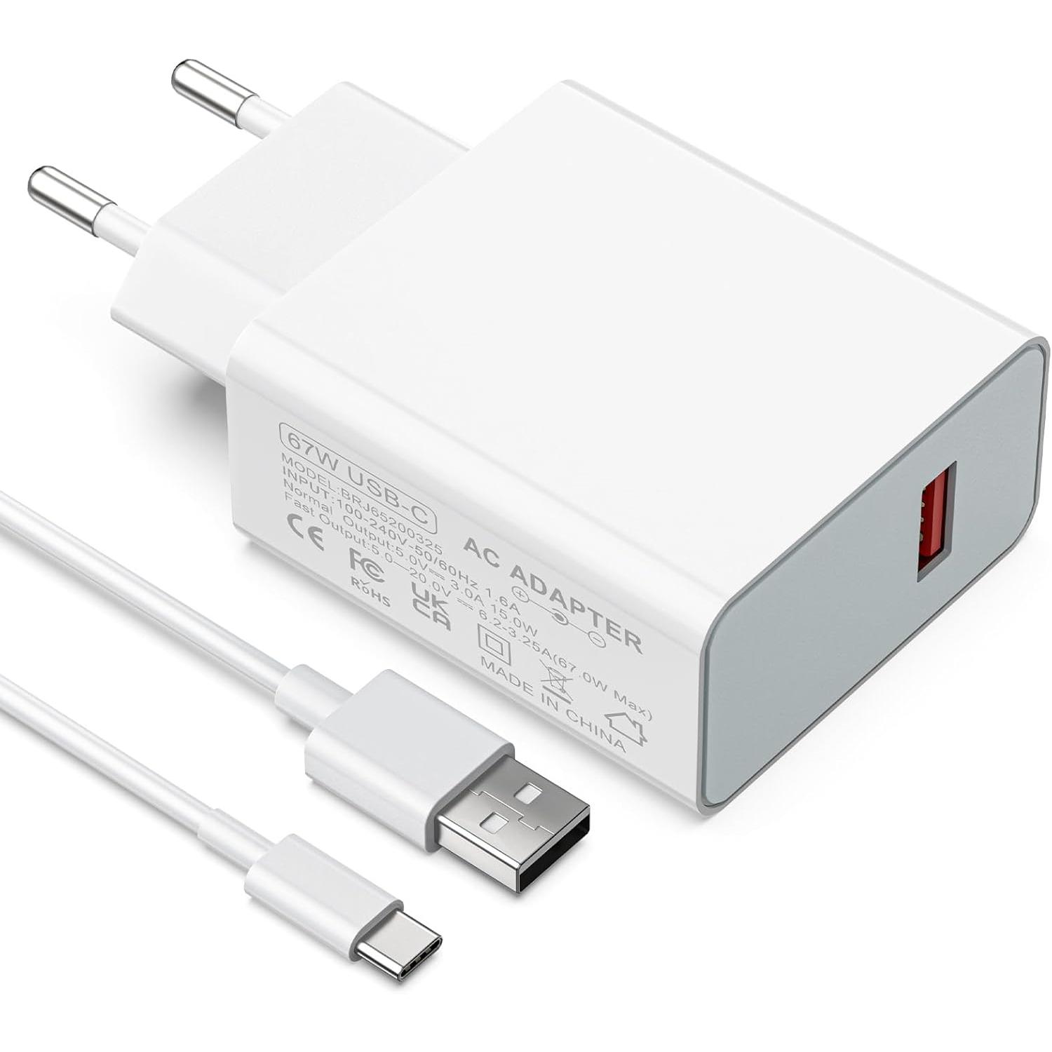 Cargador USB C 67W para Xiaomi Redmi Note Poco Carga Rapida Charger | para Xiaomi 17 17T 15 14 13 Lite 12 12X 12S Ultra 11 Redmi Note 15 Pro 5G 14 13 12 11 Poco F5 F4 X6 X5 X4 GT Adaptador