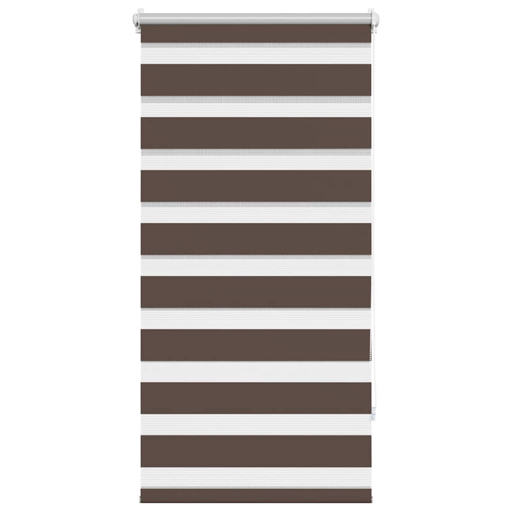 vidaXL Estor cebra 80,9x150 cm Tejido Ancho 76,7 cm Café