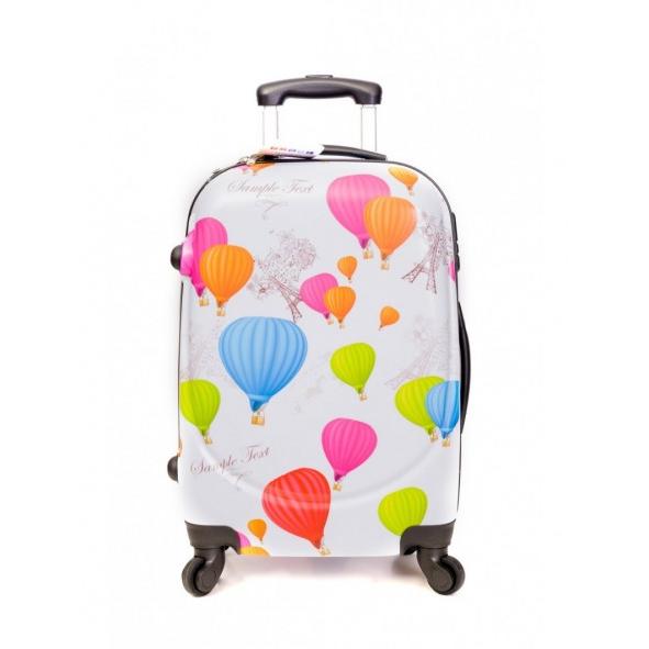 Maleta de Viaje Grande 76x48x28 cm con 4 Ruedas Giratorias 360º, Diseño Juvenil de Globos de Colores, ABS Resistente y Candado Integrado - Marca Maletas Tony