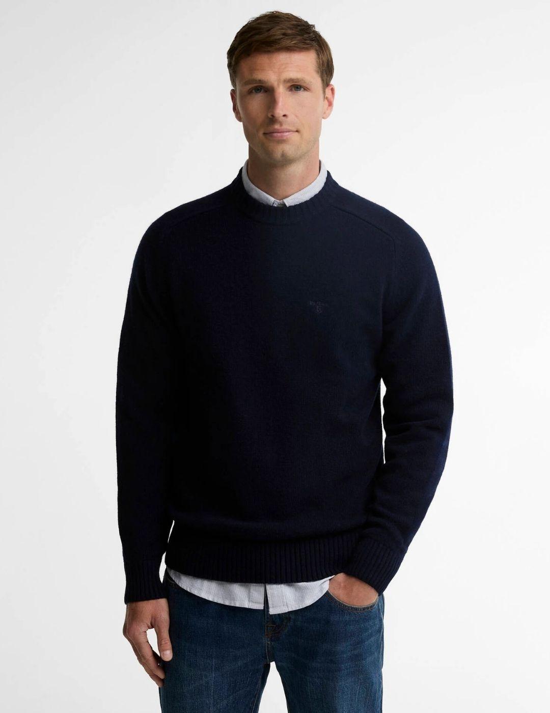 Jersey Barbour Newtown Marino Hombre