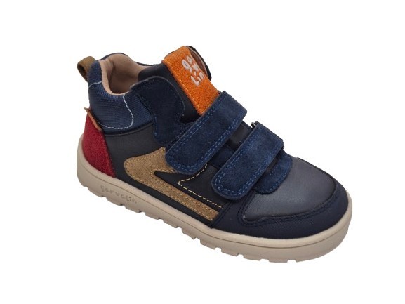 Garvalin - Botas barefoot modelo 261504 de piel natural para niños con cierre velcro estilo oceano