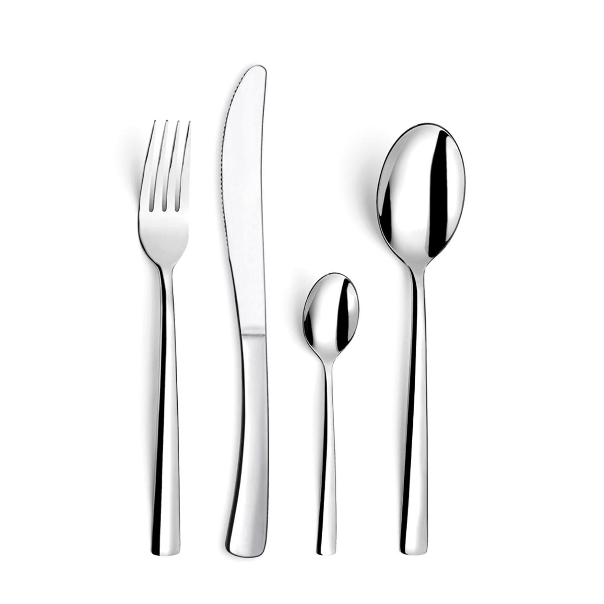 AMEFA MANILLE PV Set 24 Cubiertos Acero Inox 26CM-2,5MM Acero Brillo Fácil de limpiar Material 100% saludable