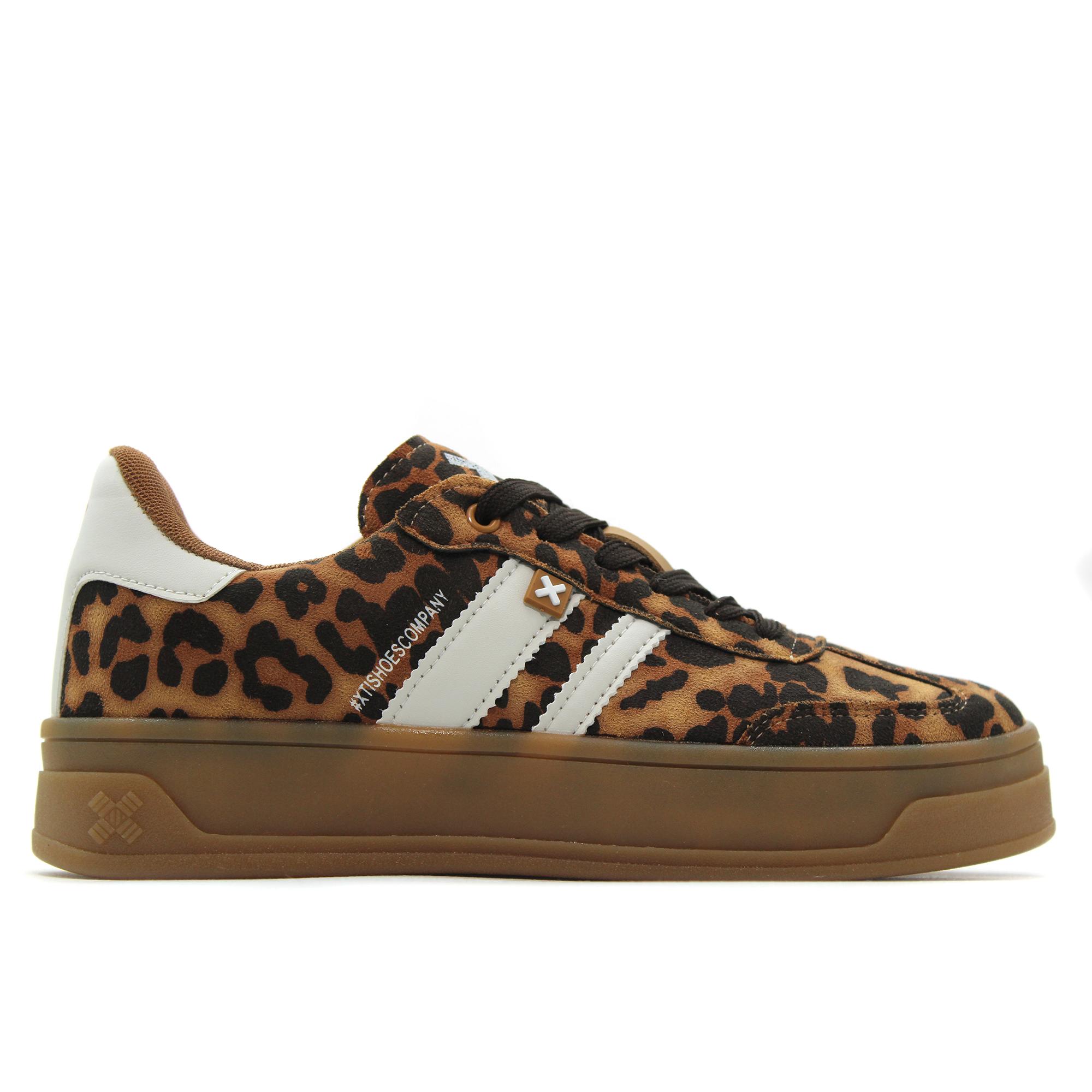 Xti 143644 Zapatila de mujer,de la marca Xti,fabricado en un material de ante,serraje,clásica,sencilla,sneakers para señora