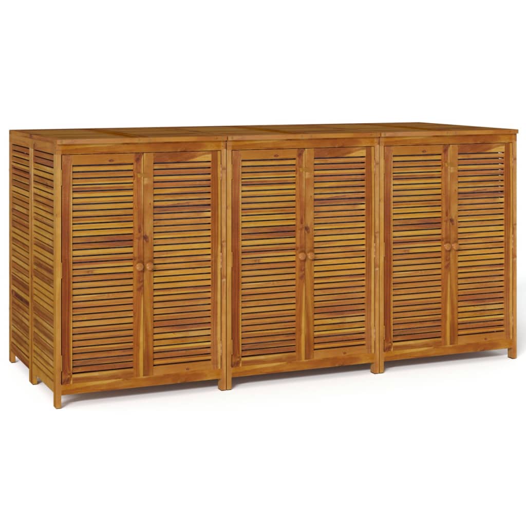 vidaXL Caja de almacenaje de jardín madera maciza acacia 210x87x104 cm